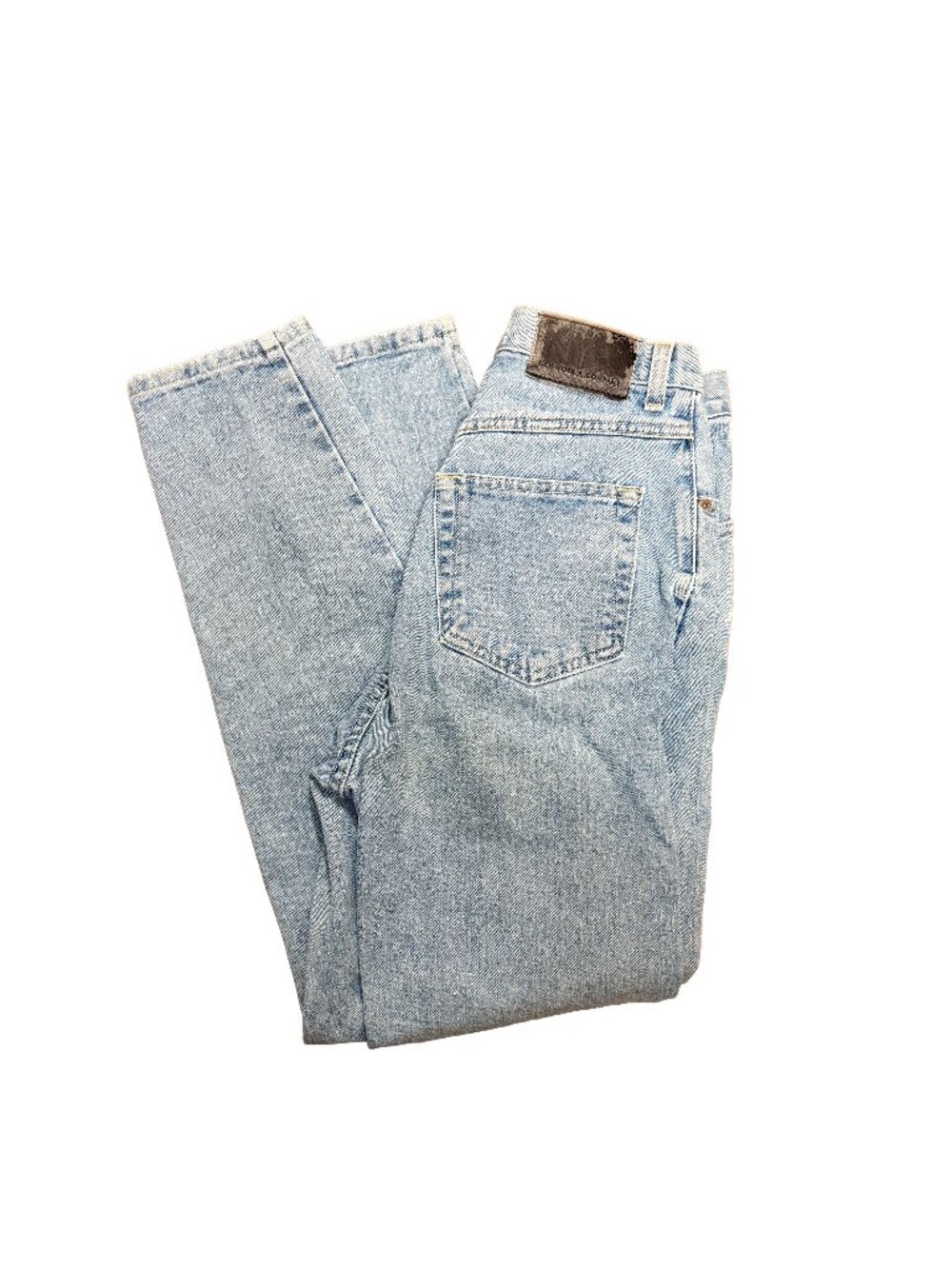 NY Jeans New York & Company Vintage High Rise Mom Jeans Light Wash Sz 8